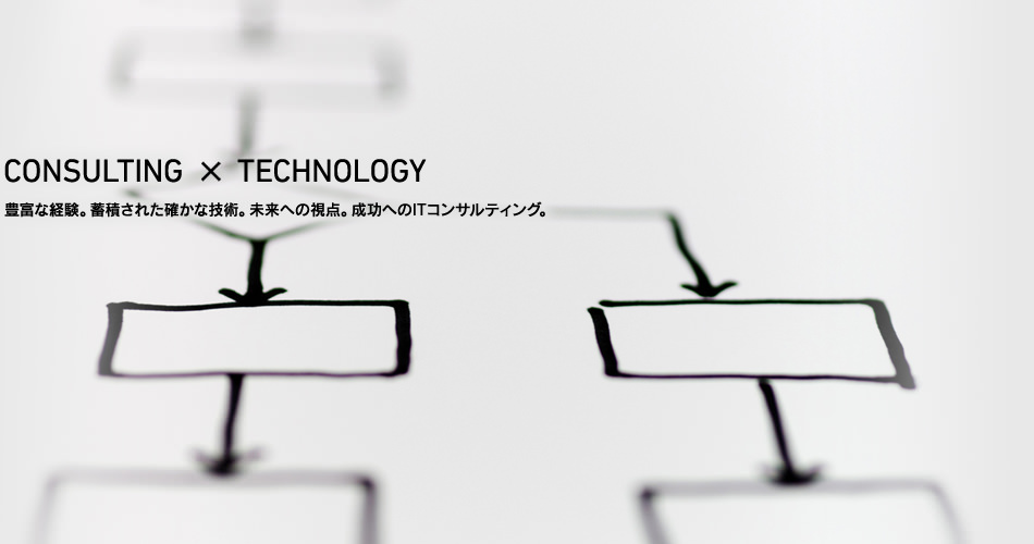 CONSULTING x TECHNOLOGY - 豊富な経験。蓄積された確かな技術。未来への視点。成功へのITコンサルティング。